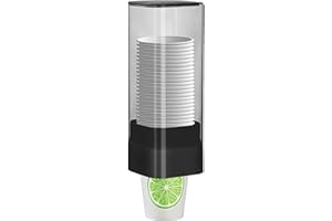 MYITYARD Cup Dispenser, Pull Type Wall Mount Cup Holder for Water Cooler Fit 3oz-5oz Disposable Paper and Plastic Cups, Bathroom Mouthwash Cup Dispenser for Home, Office, Gym, Hospital (Black)