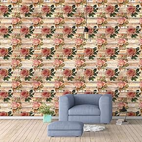 Wall Murals for Bedroom Flowers Collage Pattern Removable Wallpaper Peel and Stick Wall Stickers - 66x96 inches