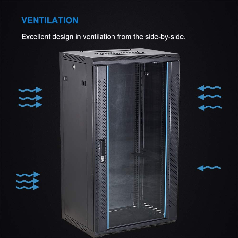 Kenuco It Netzwerk Server Datengerate Rack Deluxe It Wandmontage 48 9 Cm 19 Zoll Server Netzwerk Rack Mit Verriegelungstur 40 6 Cm 16 Zoll Tiefschwarz 59 6 X 44 7 X 12 U Amazon De Burobedarf Schreibwaren