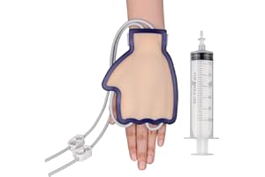 SimCoach Phlebotomy and Venipuncture Practice Kit, Wearable IV Practice Kit, Dorsal Hand Injection Trainer, IV Start Kit for Injection Training