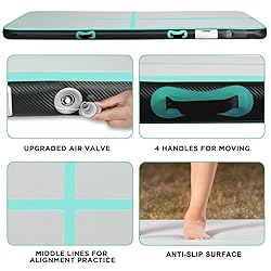 KIKILIVE Inflatable Air Gymnastics Tumbling Mat