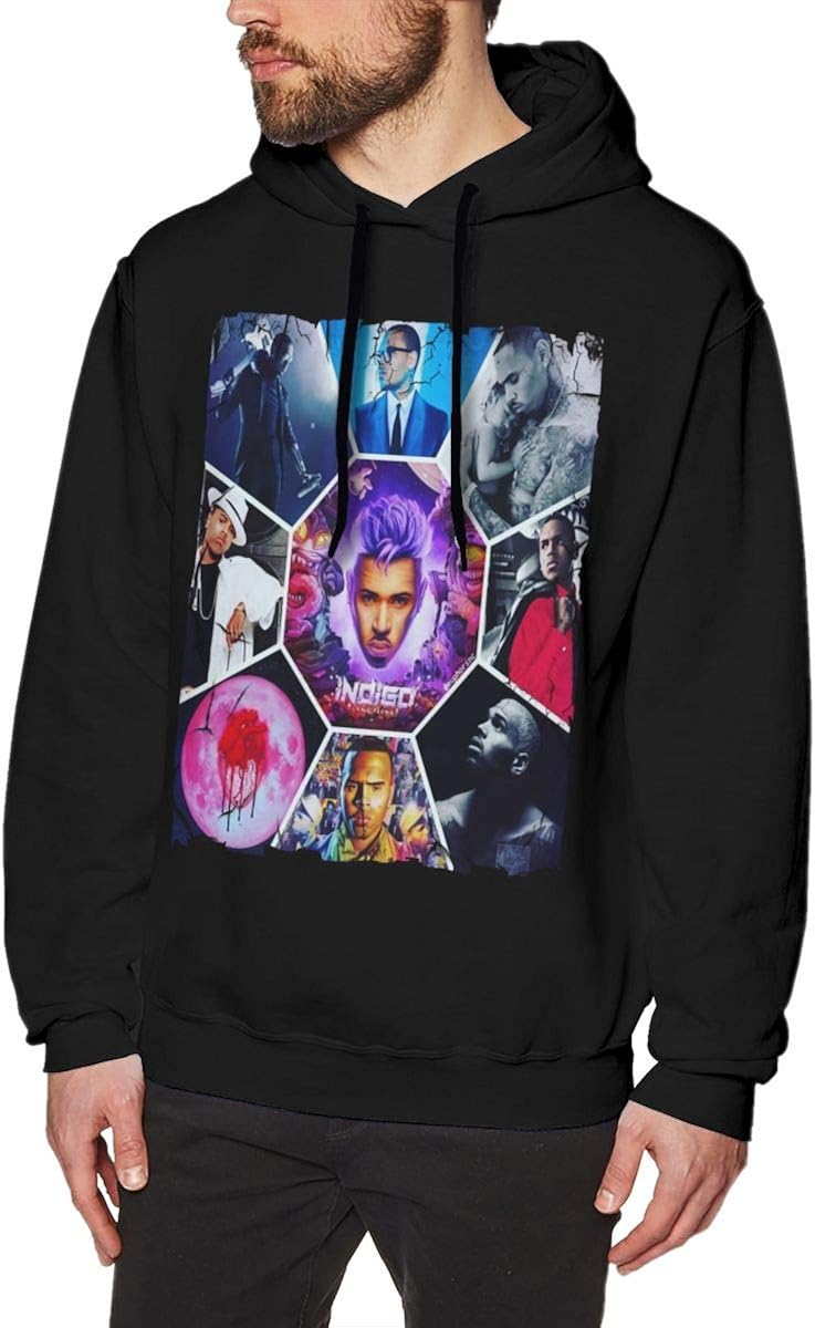 Denise K Steinbach Chris Brown Men's Hoodies Sweater Fashion Long Sleeve Top Hooded Sweatshirts