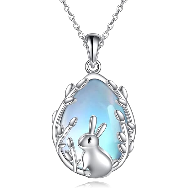 Amazon.com: KZX Rabbit Pendant Necklaces 925 Sterling Silver