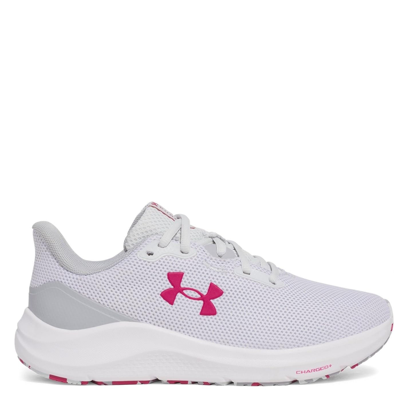 Under Armour Women’s Charged Pursuit 4, (023) Distant Gray/Mod Gray/Shaded Fuchsia, 5, US