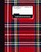 Tartan Composition Notebook: College Ruled Writer's Notebook for School / Teacher / Office / Student [ Perfect Bound * Large * Scottish Gifts ] (Composition Books - Travel & World Cultures) by smART bookx