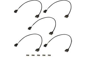 LANMINGLEL 4 Pin RGB Extension Cable 12V 4Pin Female to SM 4Pin Male RGB Extension Power Cable PC RGB Wires for Computer Fan Motherboard LED Strip 5 Pack(M 1 to 1)