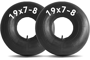 2-Pack 19x7-8 Inner Tube, Straight Valve Stem - Compatible with 19x7.00-8, 20x7-8 for Lawn and Garden Tractors, Wheelbarrows,