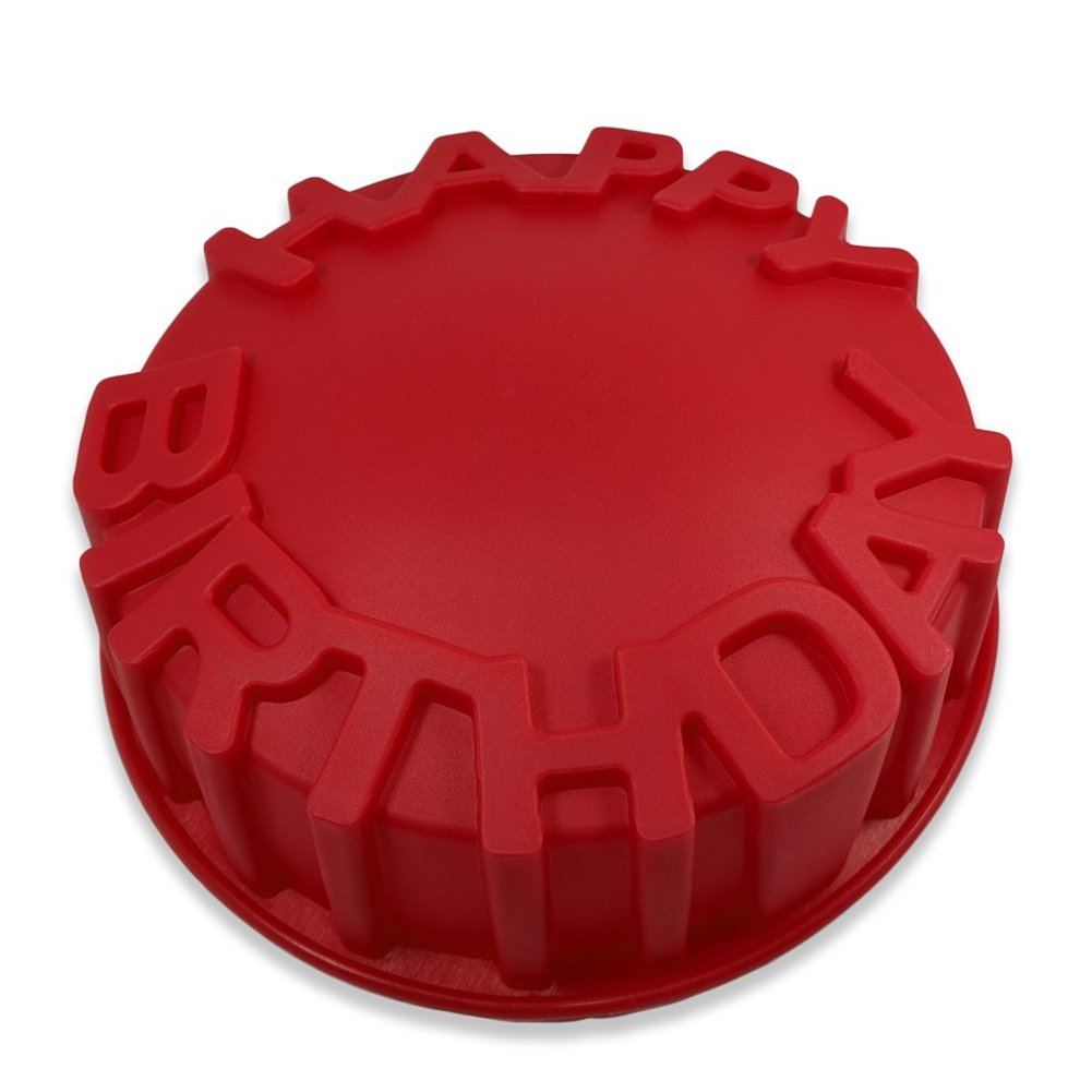 8'' Birthday Silicone Baking Mould, FantasyDay Anniversary Tray-Wedding Festival Party Silicone Cake Mold for Muffin Candy Chocolates Gummy Butter Soap Bread Loaf Brownie Cornbread Ice Cube