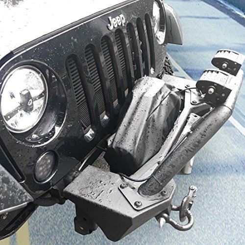 YELAIYEHAO Premium Winch Cover Dust-proof, Waterproof, UV & Mildew-Resistant Winch Protection Cover W/Sewn-In Elastic Band | Ideal For Electric Winches Up To 17500 Lbs - Thumbnail 4