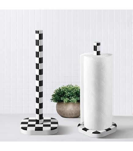 Amazon.com - Teenyyou Pink Checkerboard Paper Towel Holder
