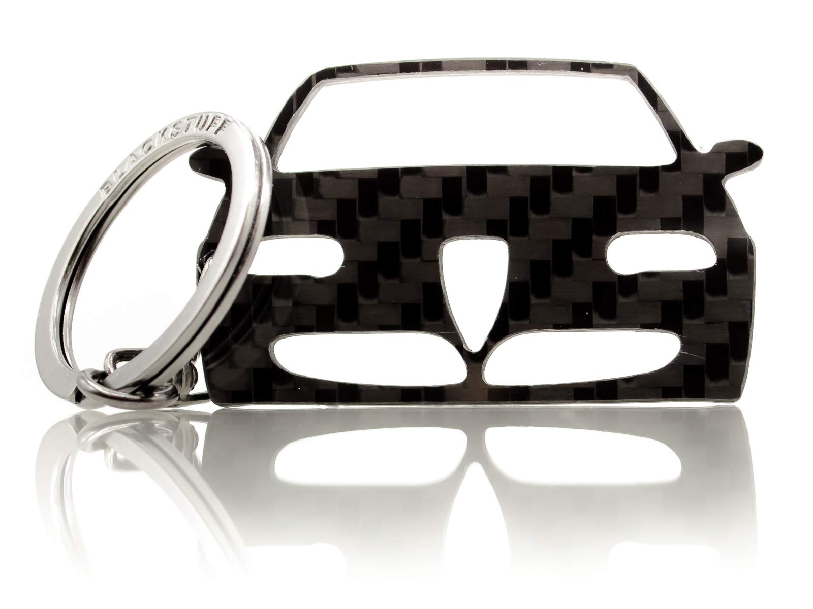 BlackStuff Carbon Fiber Keychain Keyring Ring Holder Compatible with Alfa 147 2000-2004 BS-779