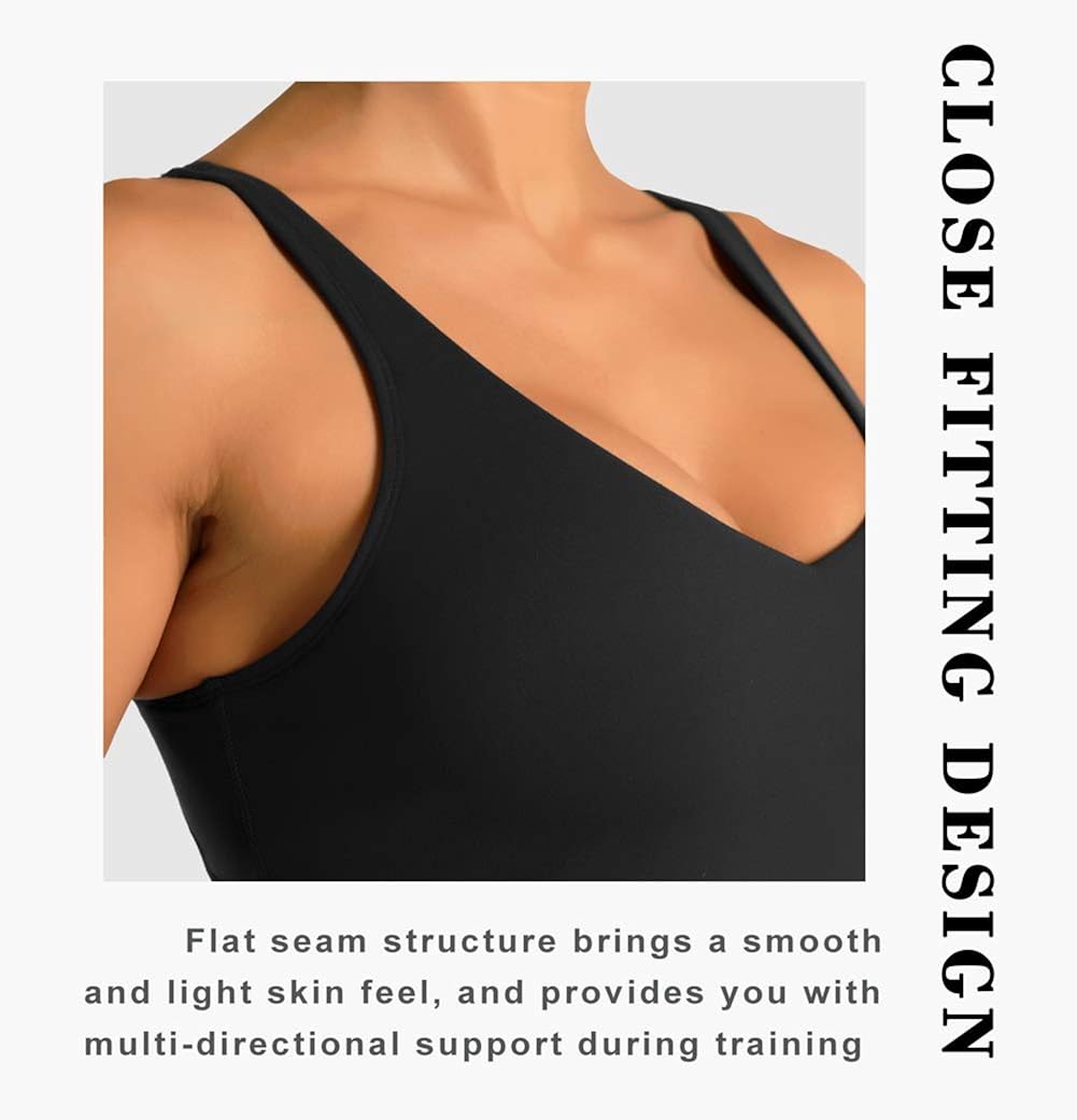 Dragon Fit Sports Bra for Women Longline Padded Bra Yoga Crop Tank Tops Fitness Workout Running Top at  Women’s Clothing store
