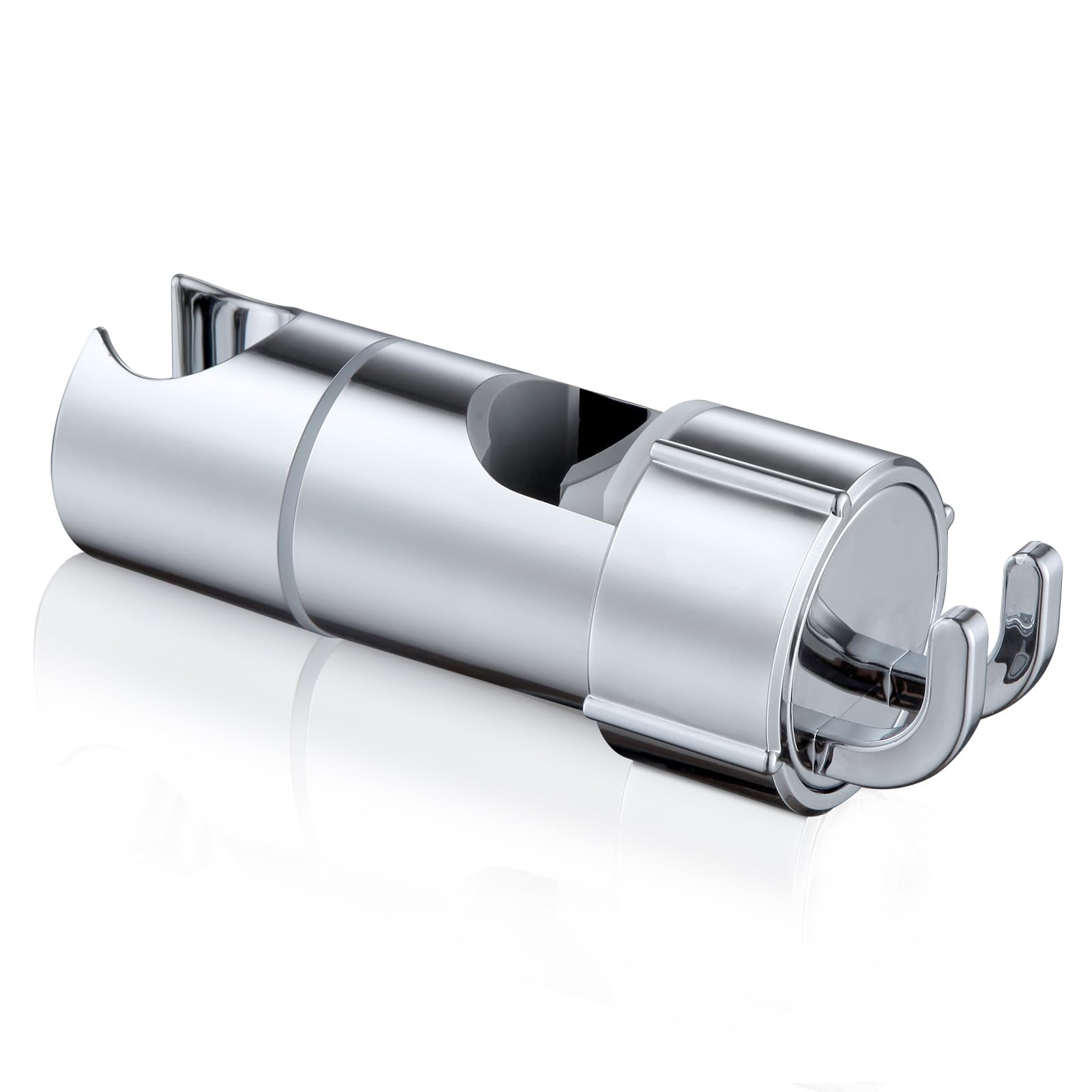 DIKER Shower Head Holder Clamp Bracket Adjustable Replacement, On Wall Mount Shower Bracket, Slider Clamp Holder Bracket, Chrome Plated (16-27mm, Silver)