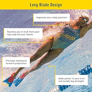 FINIS Kinder Floating-8-11 Swim Fin, Blue/Green, 26-29 EU 19 Schnorchelmasken 61cnyzCwKDL. SS300 Floats in fresh and salt water Keeps legs buoyant to reduce body drag
Long Fin adds extra power to kick and builds leg strength
Closed Heel reduces chance of hyperflexion of the ankle