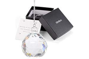 kimilus Modern Grief Gift Memorial Gift for Loss of Loved One, Loss of Father, Loss of Mother Remembrance Gifts 40 mm Crystal Ball Rainbow Maker Best for Daily Remembrance