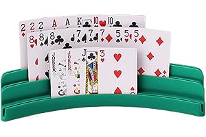 Three-Layer Playing Cards Holders, Portable HandsFree Card Holder for Kids and Adults Card Game Nights Canasta, Bridge, Poker