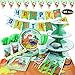 HAPYCITY 164 Pieces Dinosaur Party Supplies Set Serves 16 for Kids Birthday Theme Party Baby Shower School Party Daily Dinner
