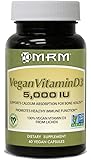 MRM - Vegan Vitamin D3, Meets Calcium & Bone Health Needs, Vegan & Vegetarian Approved (5000IU 60 Count)