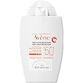 Eau Thermale Avène Mineral Fluid sun protection SPF 50+, Ultra Fluid Face Sunscreen Lotion, Broad Spectrum for Sensitive Skin