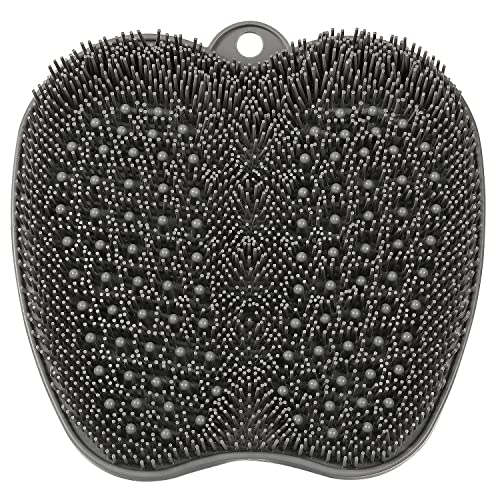 HONYIN Large Foot Brush Foot Washer Bath Massage Pad with Non-Slip Suction Cups - Cleans, Exfoliates, Massages Your Feet Without Bending, Foot Circulation & Relieves Tired Feet (28 x 28 cm)