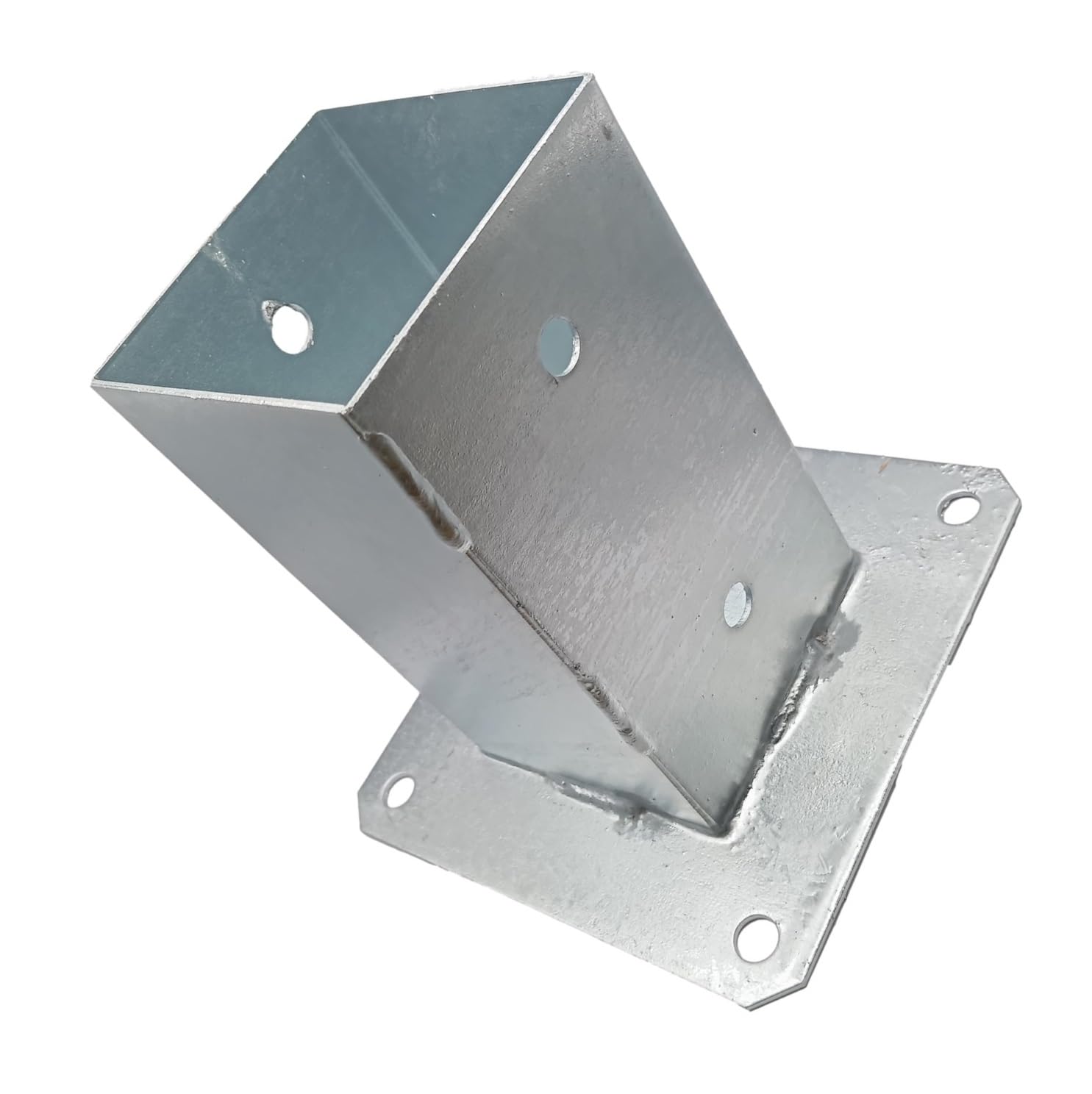 Bolt Down Square Bracket for Pergola Posts Heavy Duty Hot-Dip Galvanised Post Fence Foot Base Support Size: 80mm x 80m (3inch x 3inch)