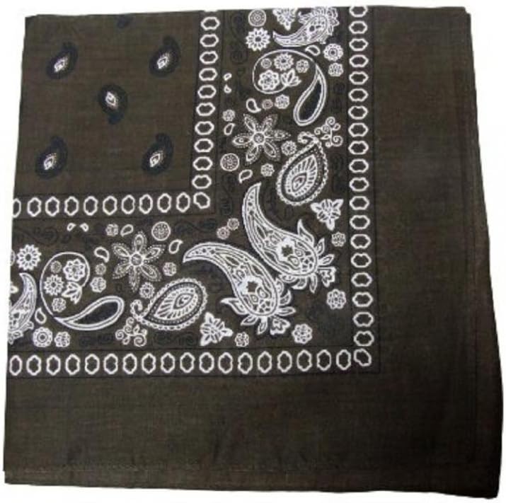 Paisley Cotton Bandanas BROWN