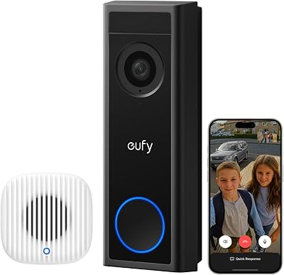 eufy Security Video Doorbell C30 Wireless 2K FHD Chime S380 HomeBase Compatible