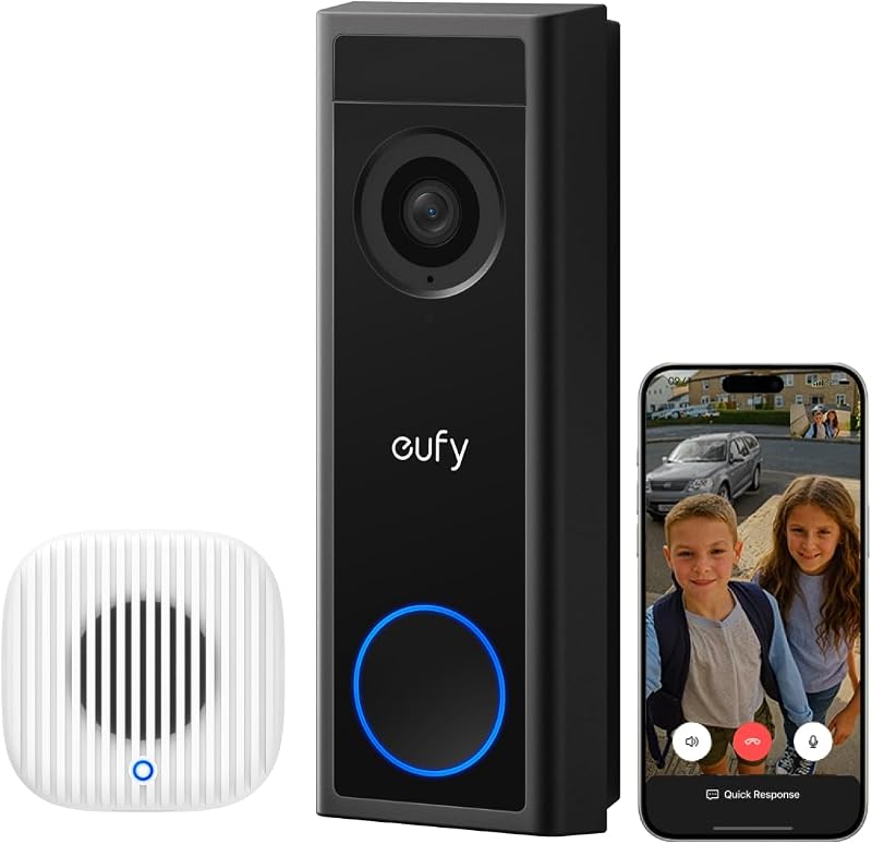 eufy Security Video Doorbell C30 Wireless 2K FHD Chime S380 HomeBase Compatible