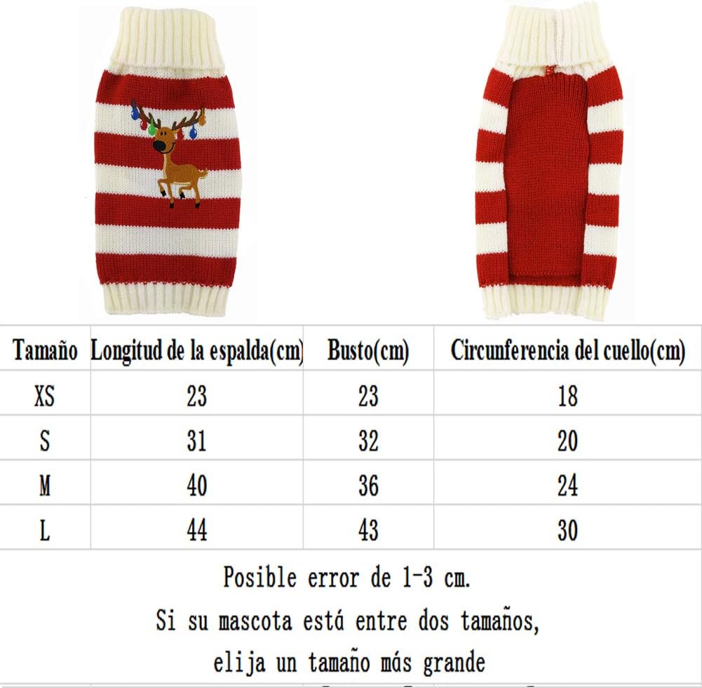 ABRRLO dog costumes dog clothing cotton sweater party Christmas day winter coat knitted pullover dress up pet dog sweater pet costume fashion holiday party puppy gift for dog - Image 3