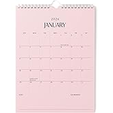Karto Wall Calendar 2026 - Vertical 8.5x11 inch January 2026 to June 2027 - Boost Your Productivity and Easy Planning with the Aesthetic Monthly Calendar - All Pink