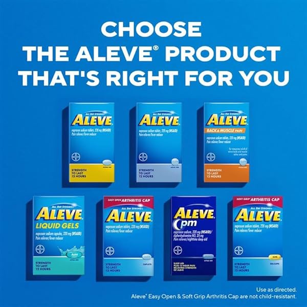 ALEVE BACK & MUSCLE PAIN RELIEF NAPROXEN SODIUM TABLETS, PAIN RELIEVER & FEVER REDUCER, MEDICINE FOR BODY , 250 COUNT