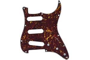 Dopro 11 Hole Vintage 62 Strat ST SSS Single Coil Pickups Guitar Pickguard Scratch Plate with Screws for American FD 62 Stratocaster Vintage Tortoise