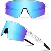 Ukoly Cycling Sunglasses for Men Women with 3 Interchangeable Lenses, Polarized Sports Sunglasses, Baseball Sunglasses