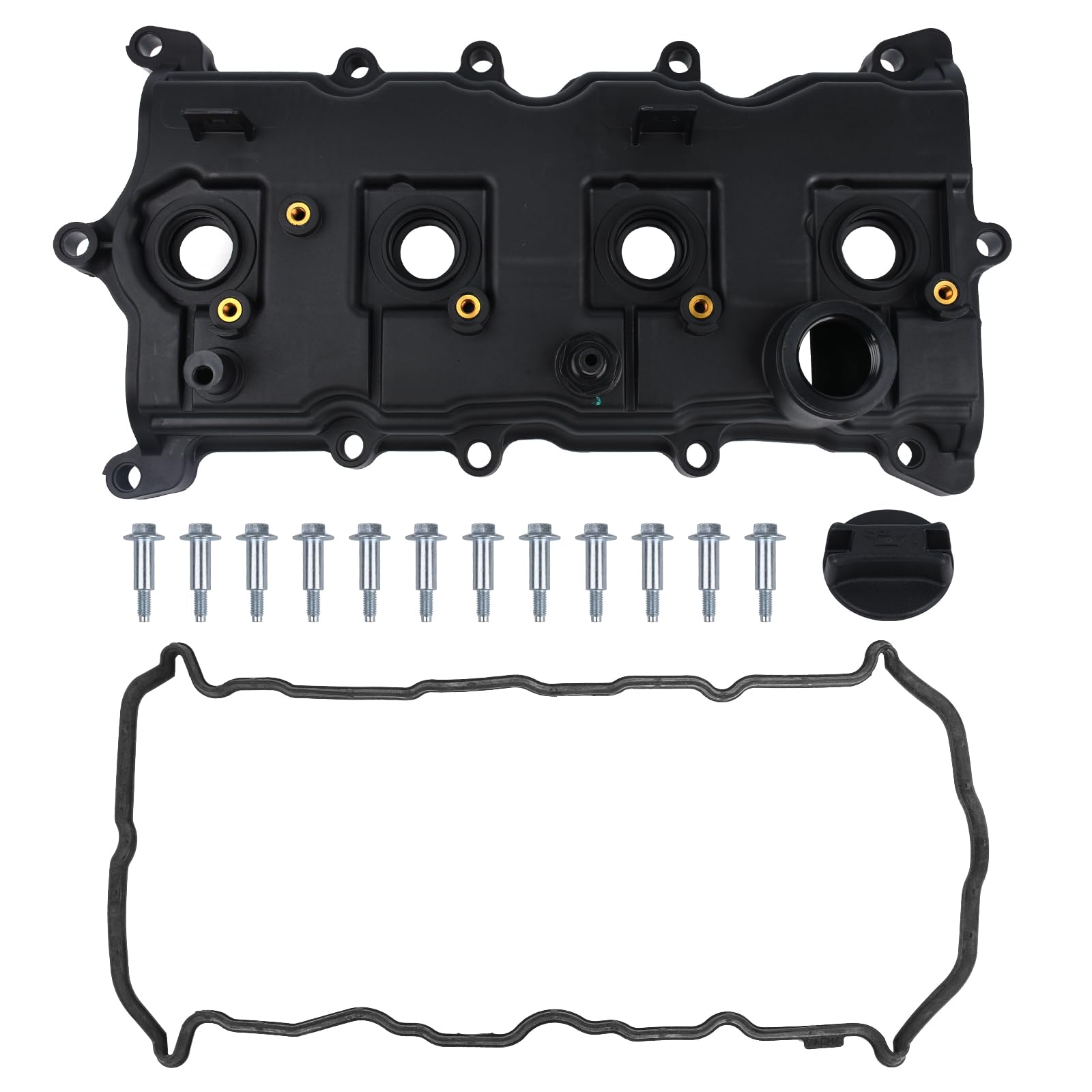 Photo 1 of PAROD 13264JA00A Engine Valve Cover w/Gasket Fit for 2007-2012 Nissan Altima, 2013 Altima Coupe, 2008-2013 Rogue, 2014-2015 Rogue Select, 2007-2012 Sentra L4 2.5L