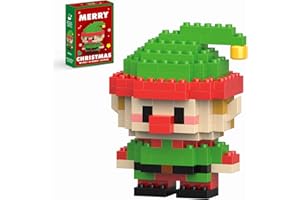 Eqkasio Christmas Building Blocks Compatible for Lego Christmas Elf Micro Blocks Stacking New Toys Holiday Present Box New Year Gifts for Kids Ages 6+ Boys and Girls(Elf)