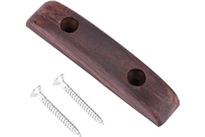 Kodrily Bass Thumb Rest, Rosewood Bass Thumb Rest Wood with 2Pcs Install Screws, Classic Style Bass Thumb Rest Stick on for Bass Guitar 2.56 x 0.51 x 0.47inch