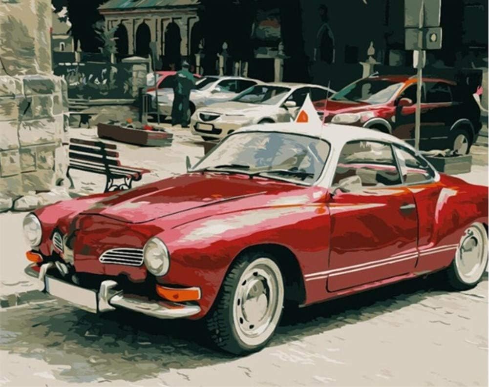 ABEUTY DIY Paint by Numbers for Adults Beginner - Cars on The Street 16x20 inches Number Painting (No Frame)
