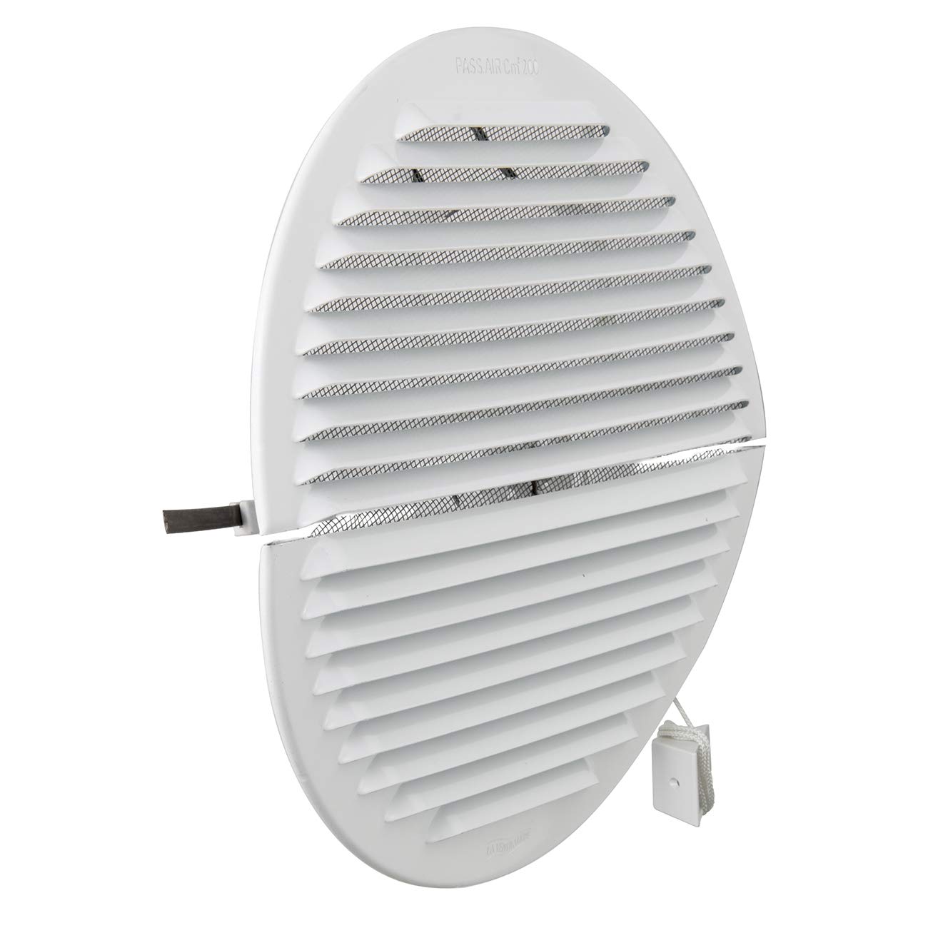 La Ventilazione GABDF200R Ventilation Grille Round Aluminium Painted White with Insect Net Diameter 235 mm