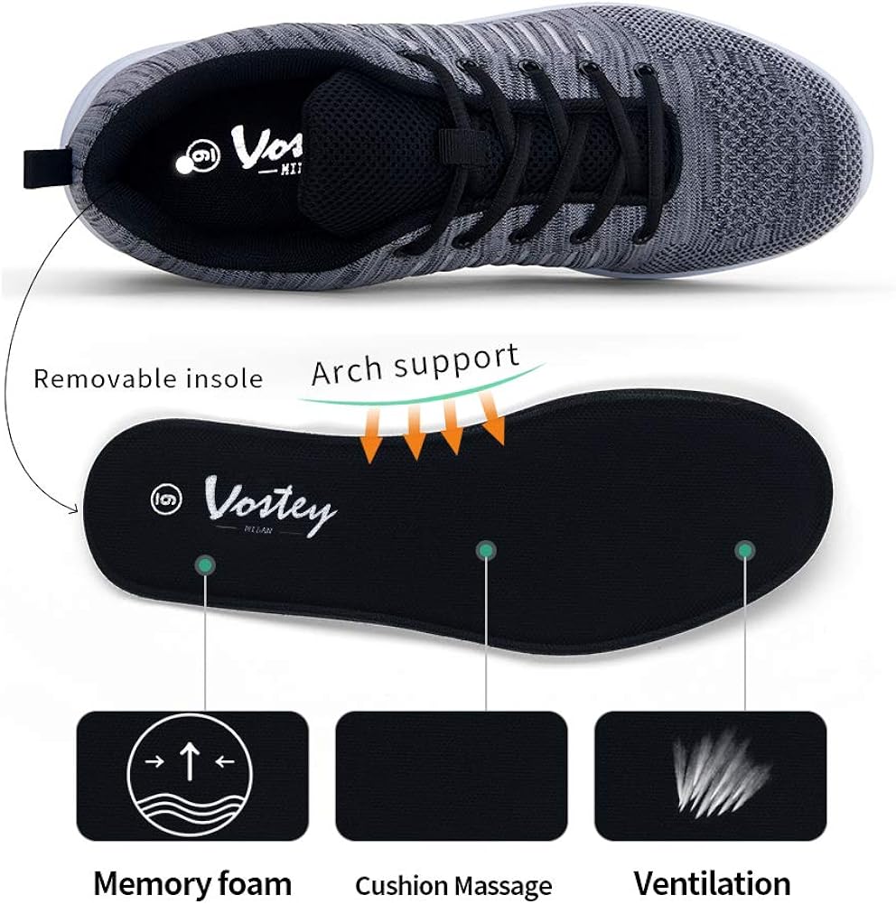  | VOSTEY Men's Tennis Shoes Running Shoes Mens Sneakers Athletic Shoes Walking Gym Shoes for Men | Road Running