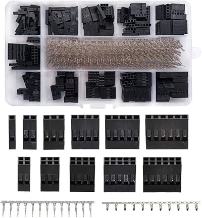 YIXISI Dupont Connector Kit 620Pcs 2.54mm Pins Housings Crimp Terminals