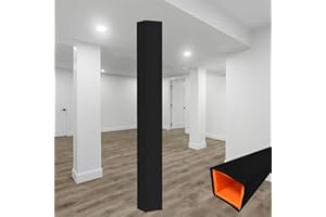 Basement Support Pole Wrap Column Cover Black, 3 4 5 6 Ft Tall Basketball Hoop Padding for Square Pole 2x2 3x3 4x4 5x5 6x6 8x