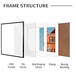 Rempry 16x16 Picture Frame, Display Pictures 12x12
