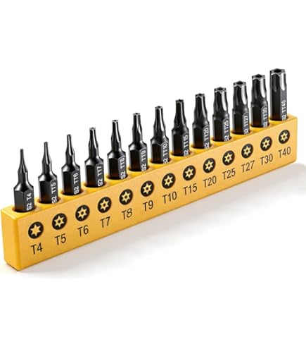 HARFINGTON T7 Torx Head Screwdriver Bit 1/4" Hex Shank 2