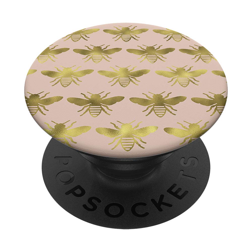 PopSockets Bumblebees Bees on Black PACJ0417 PopSockets PopGrip: Swappable Grip for Phones & Tablets