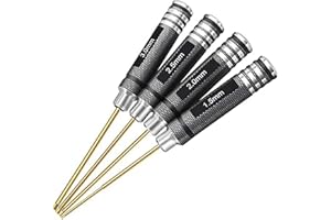 FLY 4pcs 1.5mm 2.0mm 2.5mm 3.0mm Hex Screw Driver Set Titanium Hexagon Screwdriver Wrench Tool Kit for Multi-Axis FPV Racing 