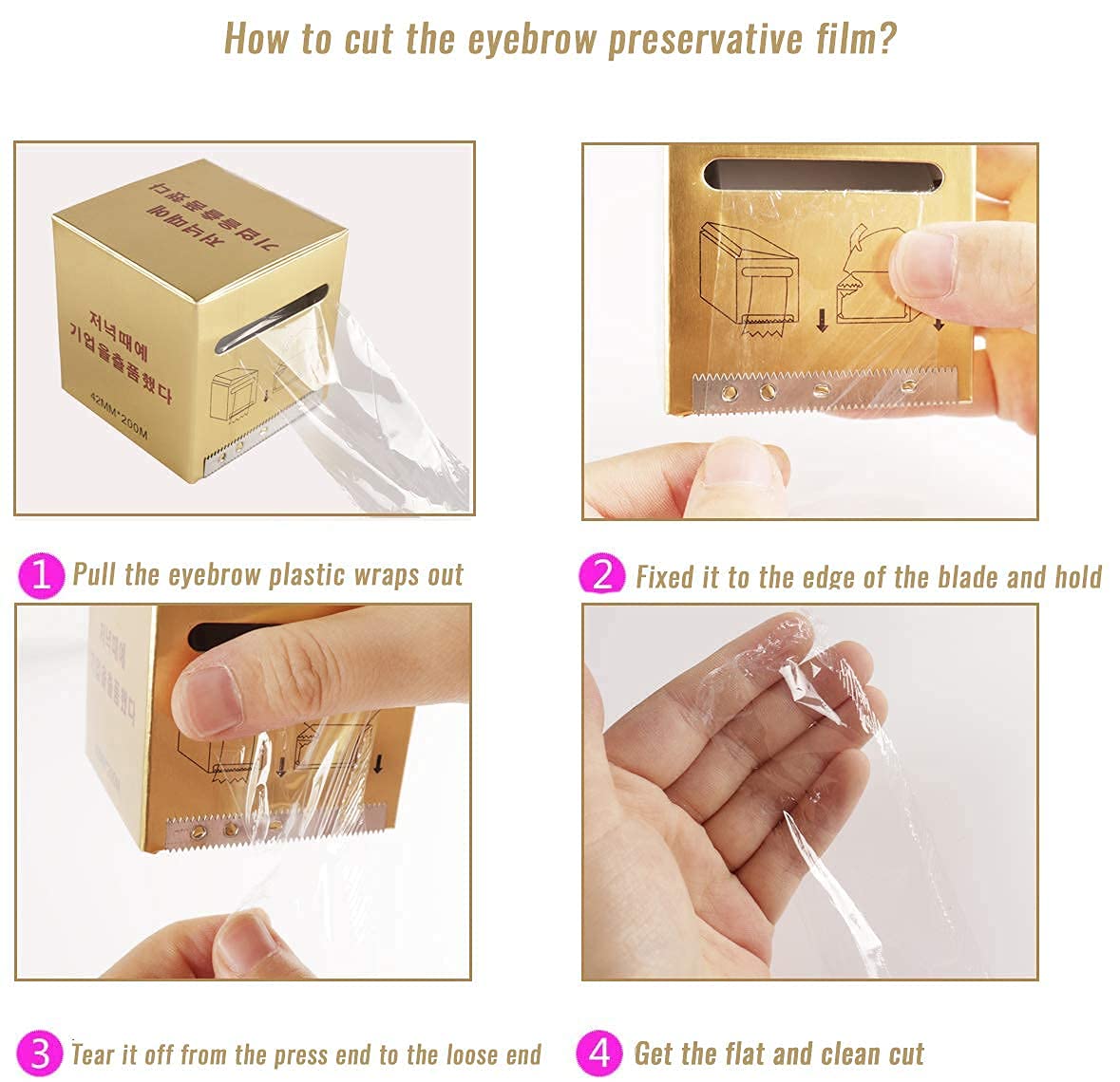 Disposable Eyebrow Tattoo Plastic Wrap Preservative Saran Barrier Film Microblading Supplies Lips Permanent Make Up Cling Wrap Cover Tape Roll Transparent 2 PCS