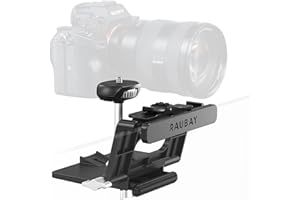 【Upgraded】 RAUBAY Monitor Camera Mount Stand, Hanging Webcam Clamp with 1/4" Screw, MILC Monitor Top Support for Live Stream,