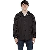 Cottonhood Coach Jacket, Lightweight Nylon Men's Windbreaker Jacket - Water-Resistant, Stylish Windbreaker for Men