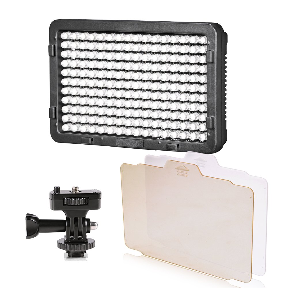 Tolifo Pt-176s 176 Ultra Thin Led Video Light Panel Dimmable Digital Camera Camcorder Video Light with Color Filters for Studio Lighting