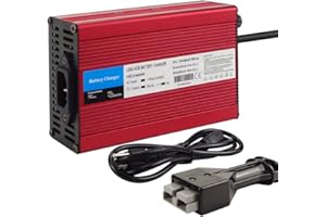 AUNSTARWEI 36V 5A Battery Charger for Ez-Go EZgo TXT Marathon 83-94 with SB50 Anderson Style Plug, Red Aluminum Shell